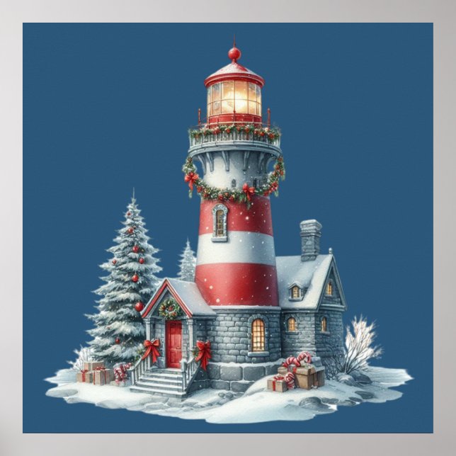 Póster Poster de faro de navidades (Frente)