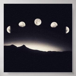 Póster Poster de fase lunar