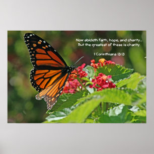 Póster Poster de fe, esperanza y caridad