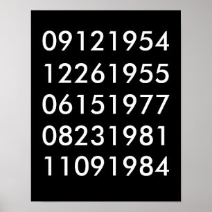 Póster Poster de fechas especiales modernas