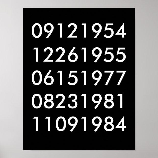 Póster Poster de fechas especiales modernas (Frente)