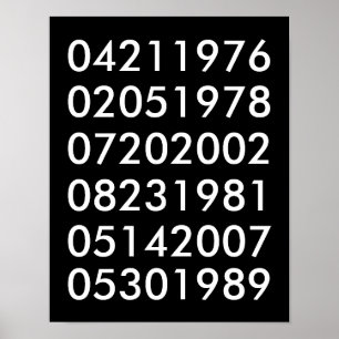 Póster Poster de fechas especiales modernas