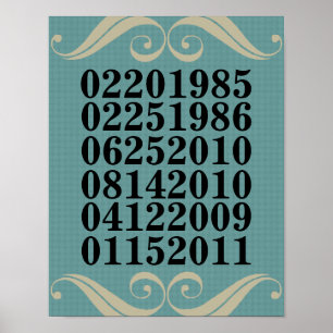 Póster Poster de fechas especiales originales