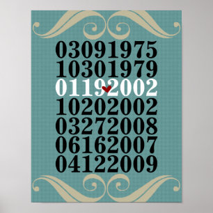 Póster Poster de fechas especiales originales