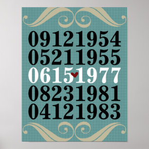 Póster Poster de fechas especiales originales