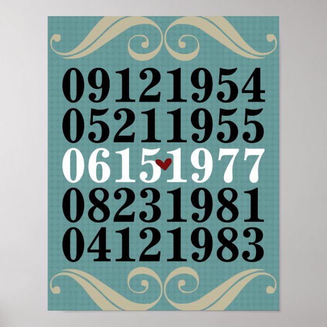 Póster Poster de fechas especiales originales (Frente)