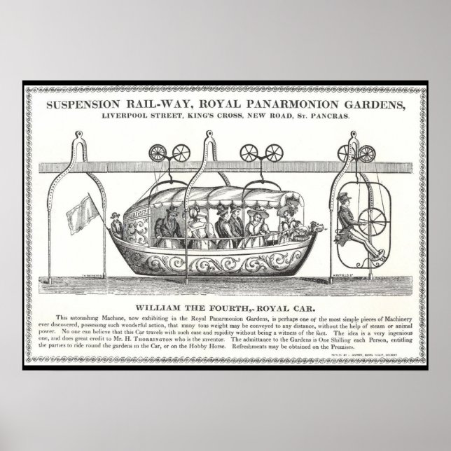 Póster Poster de Ferrocarril de Suspensión Victoriana 183 (Frente)