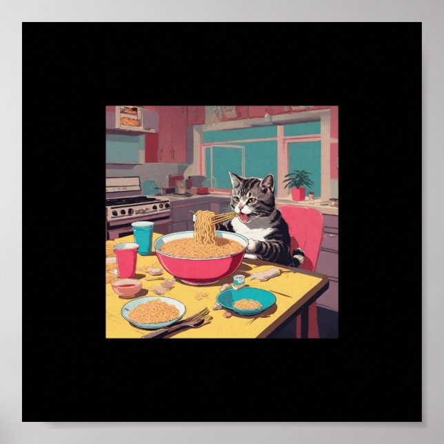 Póster poster de fideos de ramen (Frente)