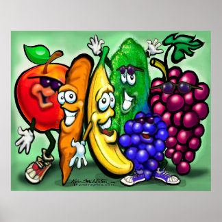 Póster Poster de Fiesta arcoiris alimentario