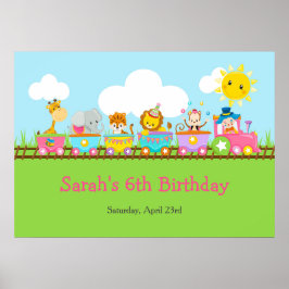 Póster Poster de Fiesta de cumpleaños de los niños en el