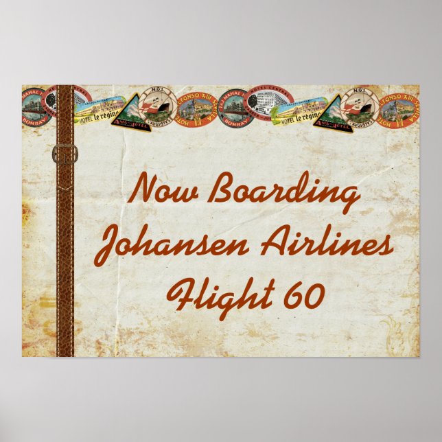 Póster Poster de Fiesta de equipaje de viaje (Frente)