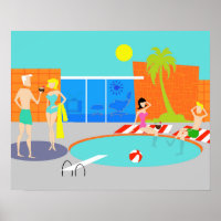 Poster de Fiesta de grupo retro