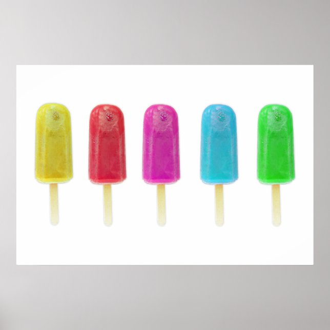 Póster Poster de fila de Ice Lollies (Frente)