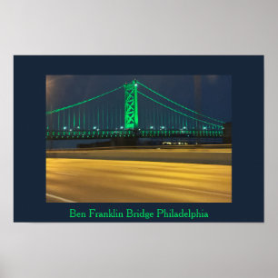 Póster Poster de Filadelfia del puente Ben Franklin