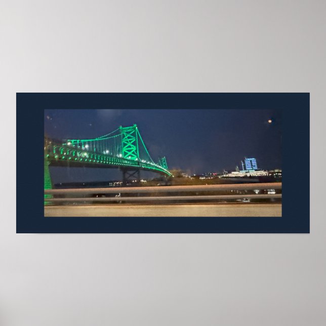 Póster Poster de Filadelfia del puente Ben Franklin (Frente)