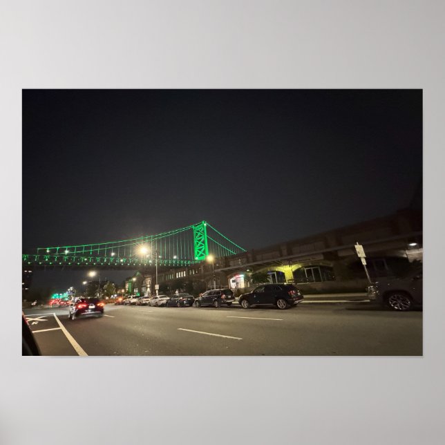 Póster Poster de Filadelfia del puente Ben Franklin (Frente)
