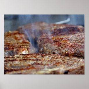 Póster Poster de filete a la parrilla