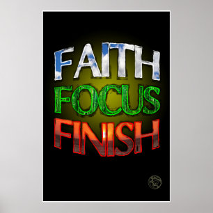 Póster Poster de fin de foco de fe