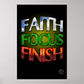 Póster Poster de fin de foco de fe