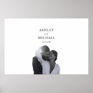 Póster Poster de firma de boda para invitados fotográfico