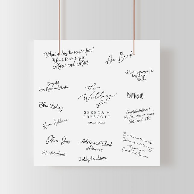 Póster Poster de firma de invitado de Boda de caligrafía  (Subido por el creador)