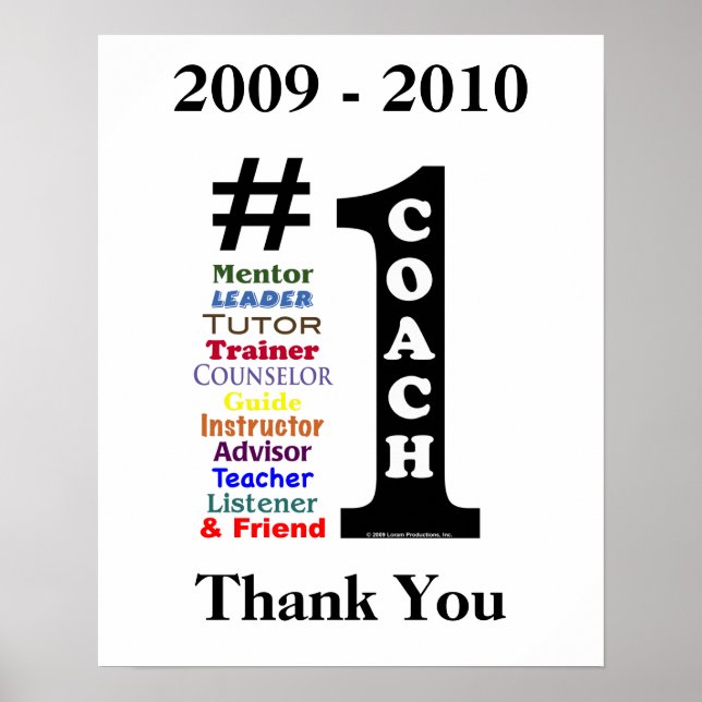 Póster Poster de firma para entrenador #1 (Frente)