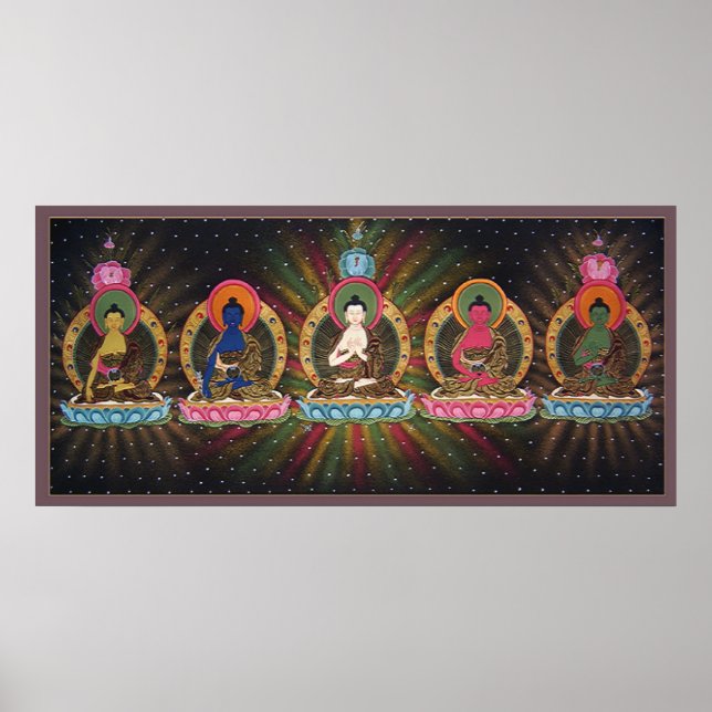 Póster Poster de Five Dhyani Buddhas (Frente)