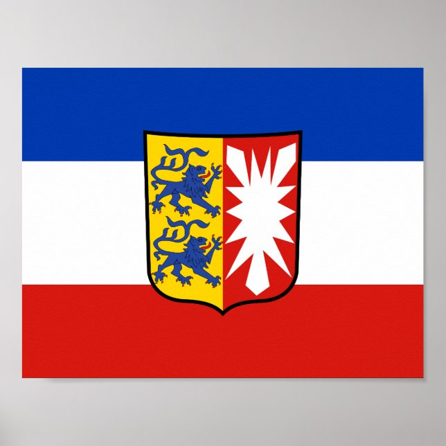 Póster Poster de Flag Schleswig-Holstein (Frente)