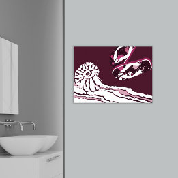 Póster Poster de Flip Flops Pink Purple Splatter del Mar 