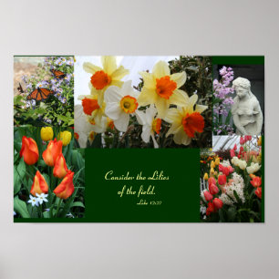 Póster Poster de flores "Consideren las mentiras del camp