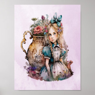 Póster Poster De Flores De Agua De Alice In Wonderland