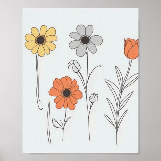 PÓSTER POSTER DE FLORES DE CASA (Frente)