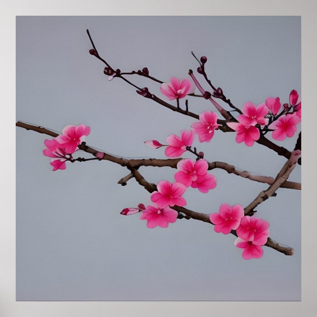 Póster Poster de flores de cerezo (Frente)