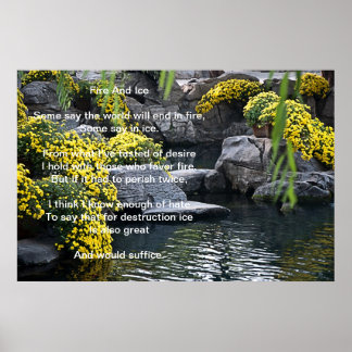 Póster Poster De Flores De Incendios Y Hielo