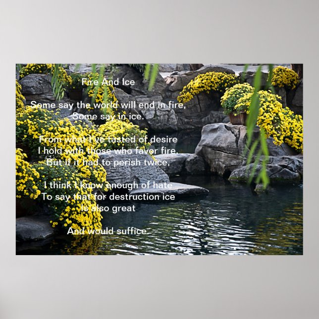 Póster Poster De Flores De Incendios Y Hielo (Frente)