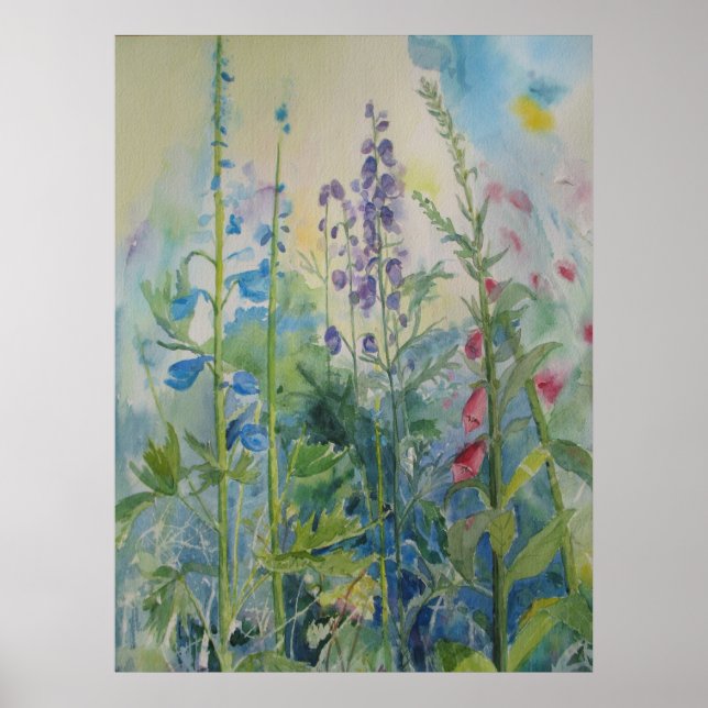 Póster Poster de flores de jardín (Frente)