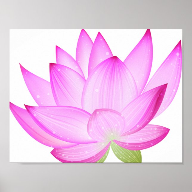 Póster Poster de flores de Lotus (Frente)