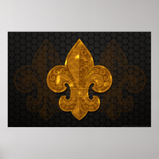 Póster Poster de flores de oro #1