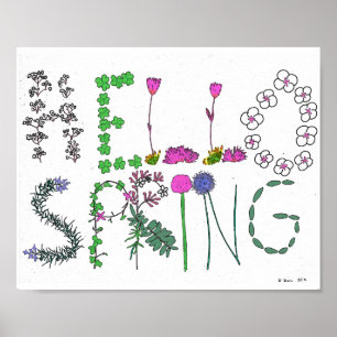 Póster Poster de flores de primavera