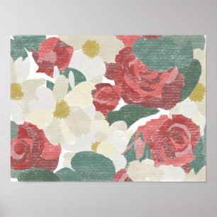 Póster Poster de flores dibujadas a mano