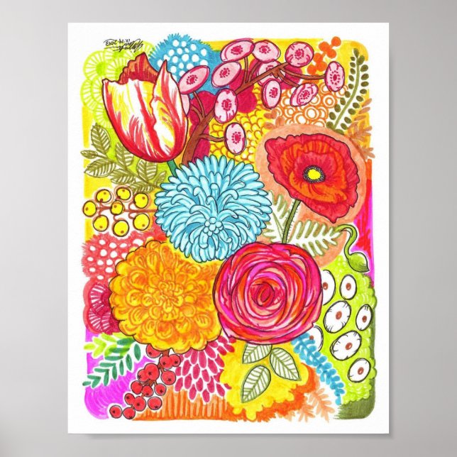 Póster Poster de Flores Locas (Frente)