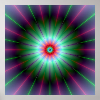 Póster Poster de flores radiantes