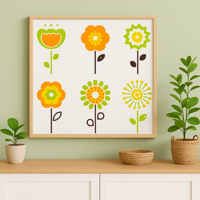 Póster Poster de Flores Retro (Subido por el creador)