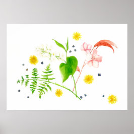 Póster poster de flores silvestres