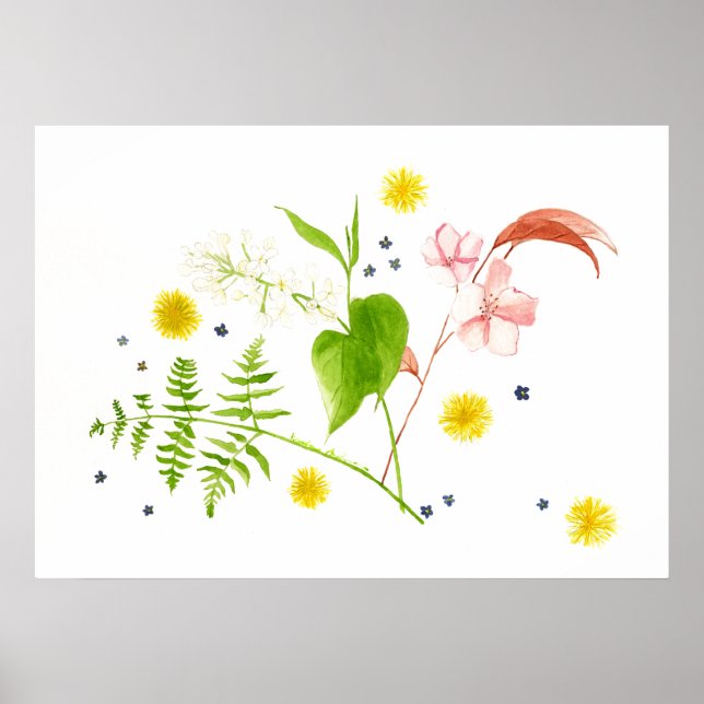 Póster poster de flores silvestres (Frente)