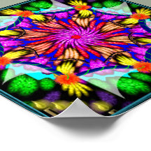 Poster de Flores Trippy