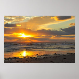 Póster Poster de Florida Beach Scenic Sunrise