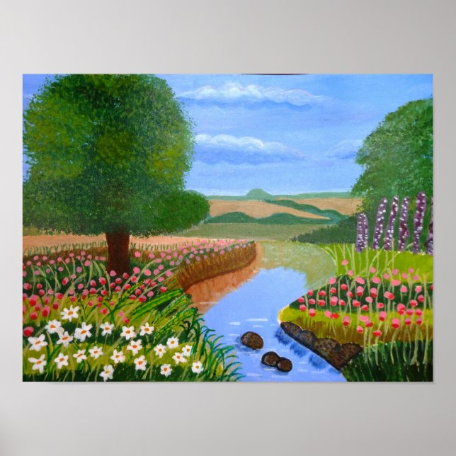Póster Poster de flujo de primavera (Frente)
