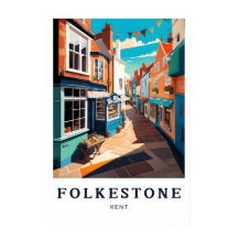 Poster de Folkestone, Kent Poster, Poster de Ingla