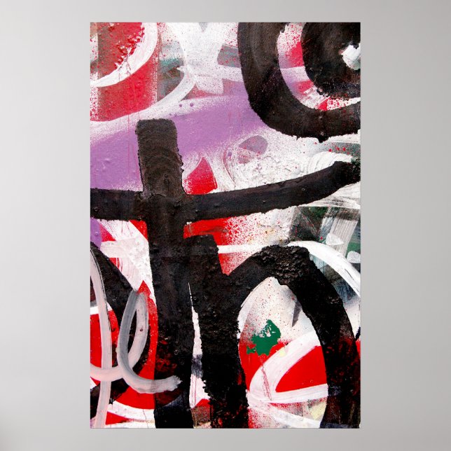 Póster poster de fondo de graffiti (Frente)